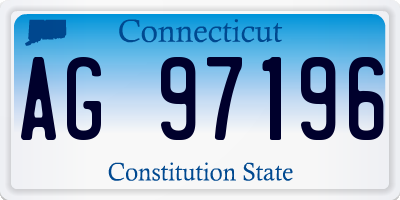 CT license plate AG97196