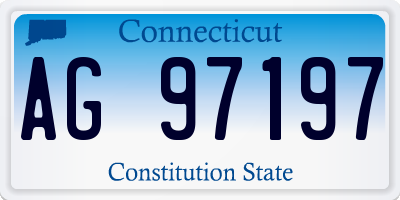 CT license plate AG97197