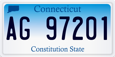 CT license plate AG97201