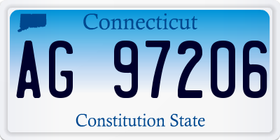 CT license plate AG97206