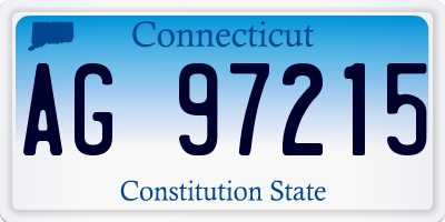 CT license plate AG97215