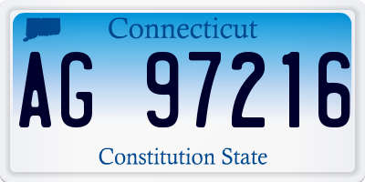 CT license plate AG97216