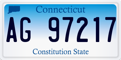 CT license plate AG97217