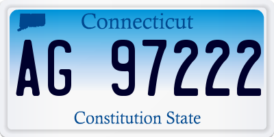 CT license plate AG97222