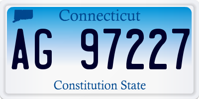 CT license plate AG97227