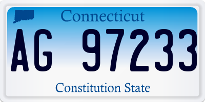 CT license plate AG97233