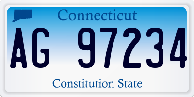 CT license plate AG97234