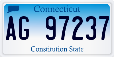 CT license plate AG97237