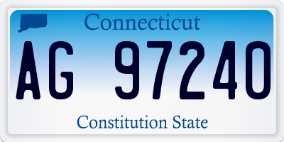 CT license plate AG97240