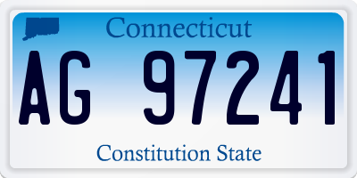 CT license plate AG97241