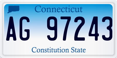 CT license plate AG97243