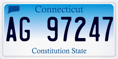 CT license plate AG97247