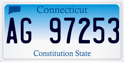 CT license plate AG97253