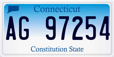 CT license plate AG97254