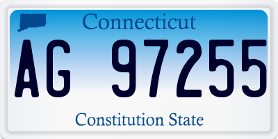 CT license plate AG97255