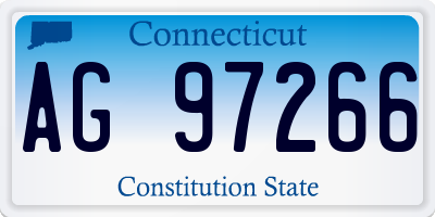 CT license plate AG97266