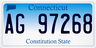 CT license plate AG97268