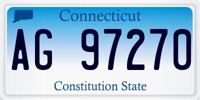 CT license plate AG97270