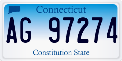 CT license plate AG97274