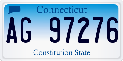 CT license plate AG97276