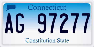 CT license plate AG97277