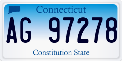 CT license plate AG97278