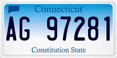 CT license plate AG97281
