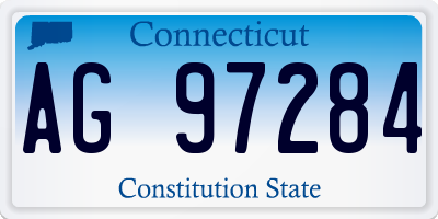 CT license plate AG97284