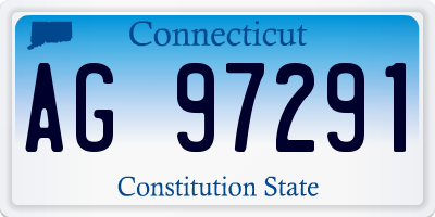CT license plate AG97291