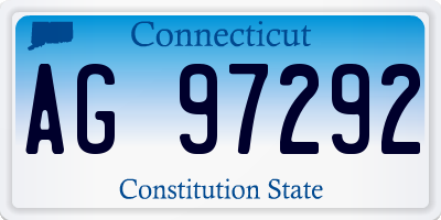 CT license plate AG97292