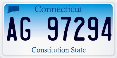 CT license plate AG97294