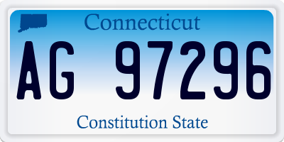 CT license plate AG97296