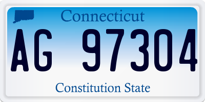 CT license plate AG97304