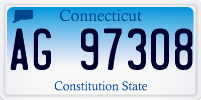 CT license plate AG97308