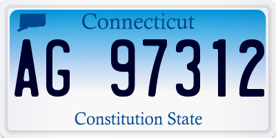CT license plate AG97312