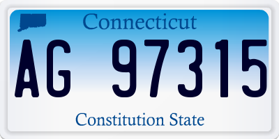 CT license plate AG97315