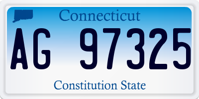 CT license plate AG97325