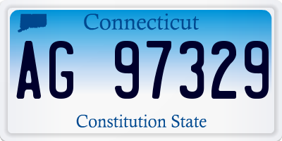 CT license plate AG97329