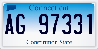 CT license plate AG97331