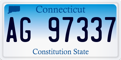 CT license plate AG97337