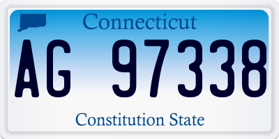 CT license plate AG97338