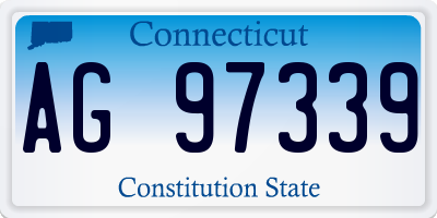 CT license plate AG97339