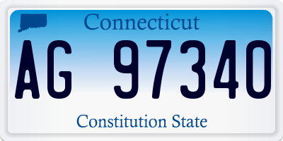 CT license plate AG97340