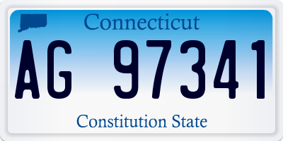 CT license plate AG97341