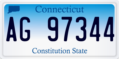 CT license plate AG97344