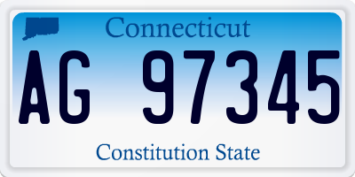 CT license plate AG97345