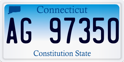 CT license plate AG97350