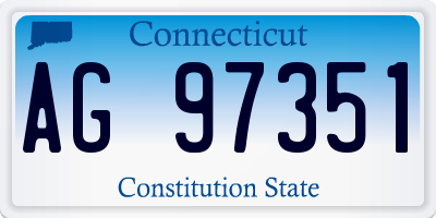 CT license plate AG97351