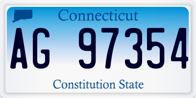 CT license plate AG97354