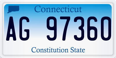CT license plate AG97360